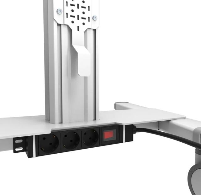 Стойка Neomounts Select Mobile Display Floor Stand (37-75") 10 cm. Wheels, White
