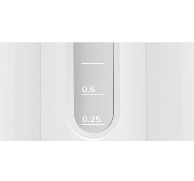 Електрическа кана Bosch TWK3A011, Plastic kettle, CompactClass, 2000-2400 W, 1.7 l, White