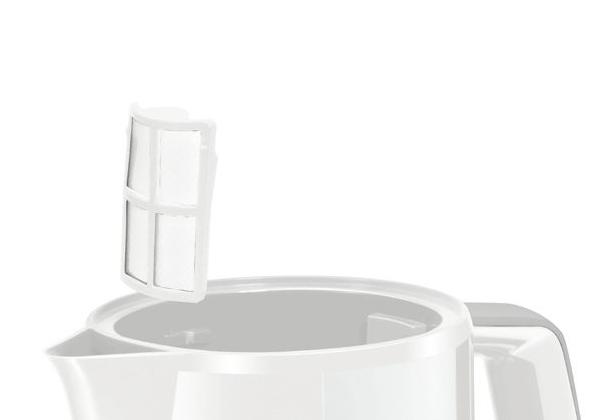 Електрическа кана Bosch TWK3A011, Plastic kettle, CompactClass, 2000-2400 W, 1.7 l, White