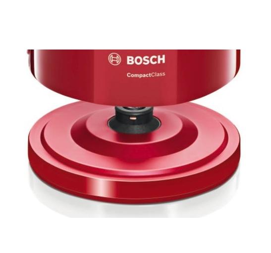 Електрическа кана Bosch TWK3A014, Plastic kettle, CompactClass, 2000-2400 W, 1.7 l, Red