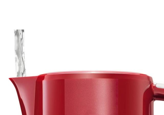 Електрическа кана Bosch TWK3A014, Plastic kettle, CompactClass, 2000-2400 W, 1.7 l, Red