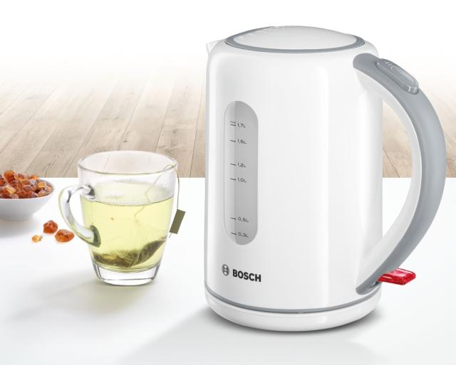 Електрическа кана Bosch TWK7601, Plastic kettle, 1850-2200 W, 1.7 l, White
