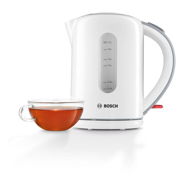 Електрическа кана Bosch TWK7601, Plastic kettle, 1850-2200 W, 1.7 l, White