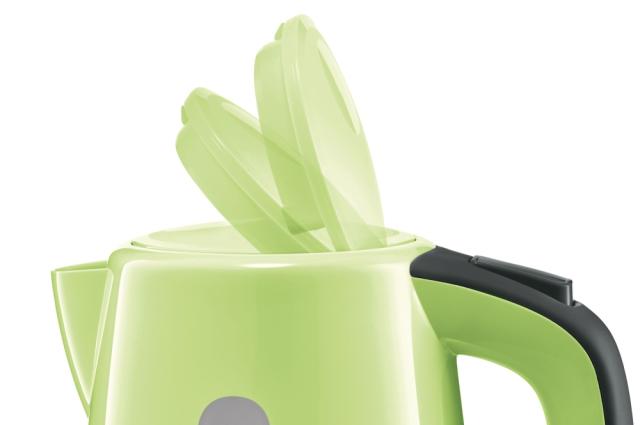 Електрическа кана Bosch TWK7506, Plastic kettle, cordless, 1850-2200 W, 1.7 l capacity, automatic switch off, matcha green/black grey