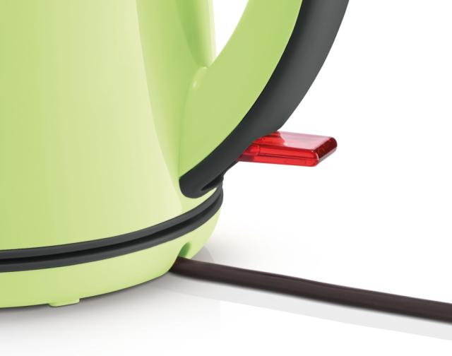 Електрическа кана Bosch TWK7506, Plastic kettle, cordless, 1850-2200 W, 1.7 l capacity, automatic switch off, matcha green/black grey