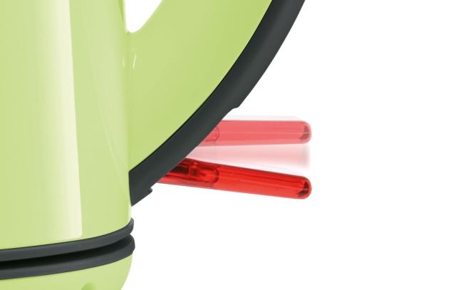 Електрическа кана Bosch TWK7506, Plastic kettle, cordless, 1850-2200 W, 1.7 l capacity, automatic switch off, matcha green/black grey
