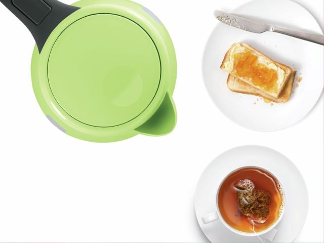 Електрическа кана Bosch TWK7506, Plastic kettle, cordless, 1850-2200 W, 1.7 l capacity, automatic switch off, matcha green/black grey