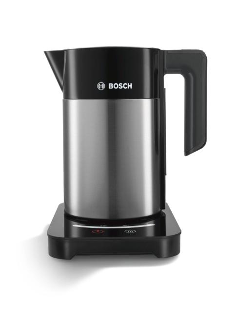 Електрическа кана Bosch TWK7203, Premium Inox Kettle, 1850-2200 W, 1.7 l, OneCup function, KeepWarm function up to 30 min, Stainless steel