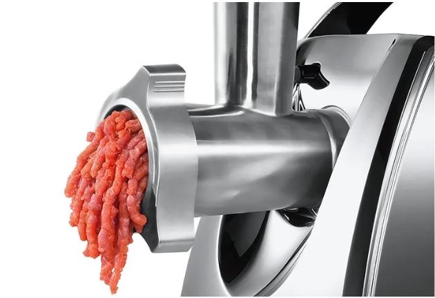 Месомелачка Bosch MFW68640, Meat mincer, ProPower, 800 W - 2200W, Discs: 3 / 4,8 / 8 mm, Sausage attachment, Kebbe attachment, Out: 4.3kg/min, Black, chrome