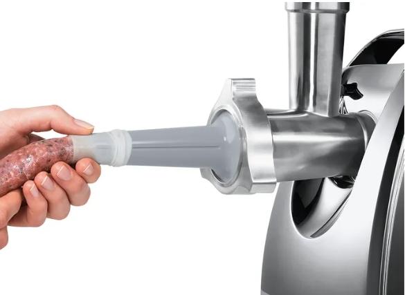 Месомелачка Bosch MFW68640, Meat mincer, ProPower, 800 W - 2200W, Discs: 3 / 4,8 / 8 mm, Sausage attachment, Kebbe attachment, Out: 4.3kg/min, Black, chrome