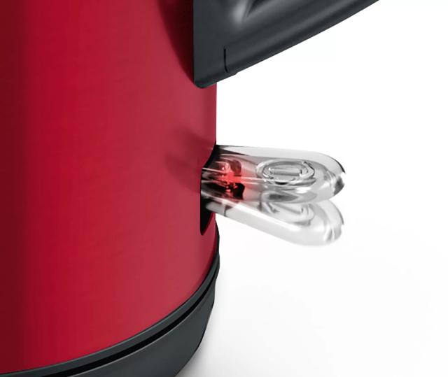 Електрическа кана Bosch TWK4P434, Kettle, DesignLine, 2000-2400 W, 1.7 l,  OneCup function, Red