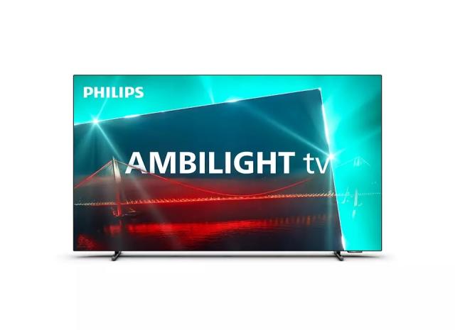 Телевизор Philips 55OLED718/12, 55" UHD 4K OLED 120Hz Ultra-low lag, 3840x2160, DVB-T/T2/T2-HD/C/S/S2, Ambilight, HDR10+, Google TV, Dolby Vision, Atmos, P5 Perfect/Al, 99%DCI/P3, 16GB, BT 5.0, HDMI 2.1, VRR, USB, Cl+, 802.11ac, Lan, G-Sync, Free Syn
