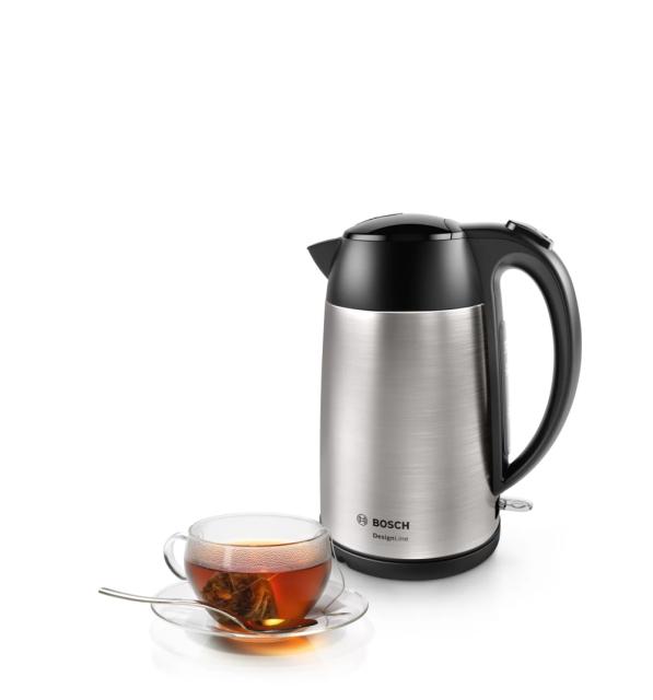 Електрическа кана Bosch TWK3P420, Kettle, DesignLine, 2000-2400 W, 1.7 l,  Stainless steel