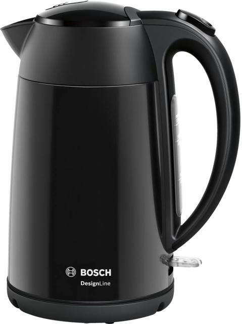 Електрическа кана Bosch TWK3P423, Kettle, DesignLine, 2000-2400 W, 1.7 l,  Black