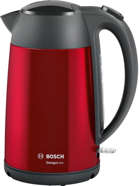 Електрическа кана Bosch TWK3P424, Kettle, DesignLine, 2000-2400 W, 1.7 l, Red