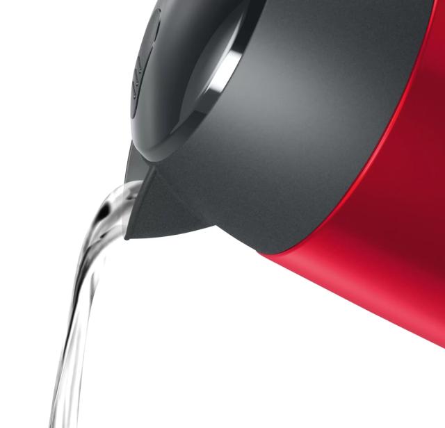 Електрическа кана Bosch TWK3P424, Kettle, DesignLine, 2000-2400 W, 1.7 l, Red