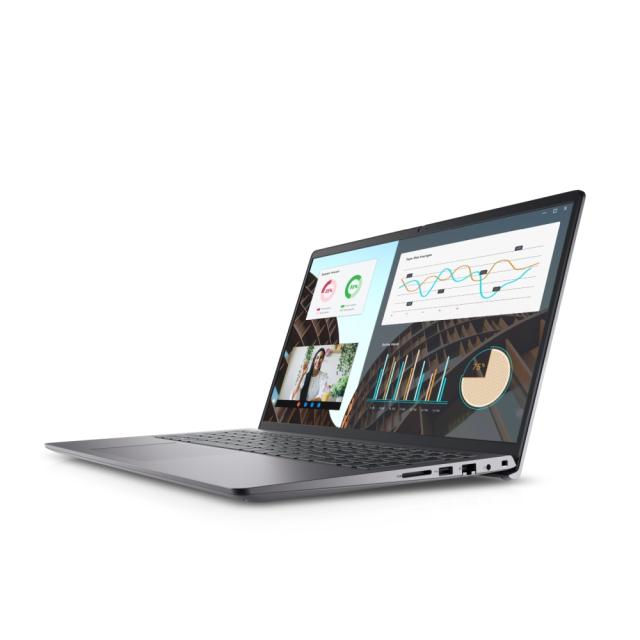Лаптоп Dell Vostro 3530, Intel Core i7-1355U (12 MB Cache, up to 5.00 GHz), 15.6" FHD (1920x1080) AG 120Hz WVA 250nits,16GB, 2x8GB DDR4, 512GB PCIe M.2, Intel Iris Xe Graphics, HD Cam and Mic, 802.11ac, Backilit KB, Win 11 Pro, Titan Gray Aluminum, 3