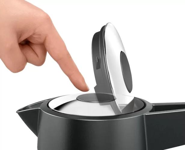 Електрическа кана Bosch TWK5P475, Stainless steel Kettle, 2400 W, 1.7 l, Cup indicator, Optimal spout, Triple Safety function, Covered heater, Gray