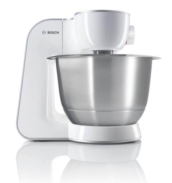 Кухненски робот Bosch MUM54251, Kitchen machine, MUM5, 3D PlanetaryMixing 900 W, add. Plastic blender, Meat mincer, Citrus press, White - Silver