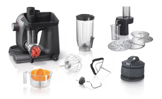 Кухненски робот Bosch MUM58M59, MUM5, Compact Kitchen Machine, 1000 W, black-silver