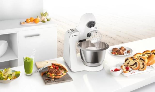 Кухненски робот Bosch MUM58231, Kitchen machine, MUM5, 3D Planetary Mixing 1000 W, add. Plastic blender, Meat mincer, White - Silver