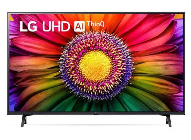 Телевизор LG 43UR80003LJ, 43" 4K UltraHD TV 4K (3840 x 2160), DVB-T2/C/S2, webOS 23 Smart TV, ThinQ AI, a5 AI Processor 4K Gen6, WiFi, HDR10 pro, HLG, ALLM/HGiG, 4K Upscaling, AI Sound, Voice Control, AirPlay, Quick Card, HDMI eARC, CI, LAN, USB, Blu
