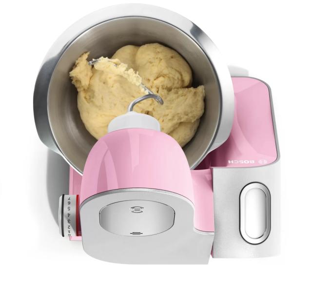 Кухненски робот Bosch MUM58K20, Kitchen machine, MUM5, 1000 W, 3D PlanetaryMixing, add. Plastic blender, Pink-Silver