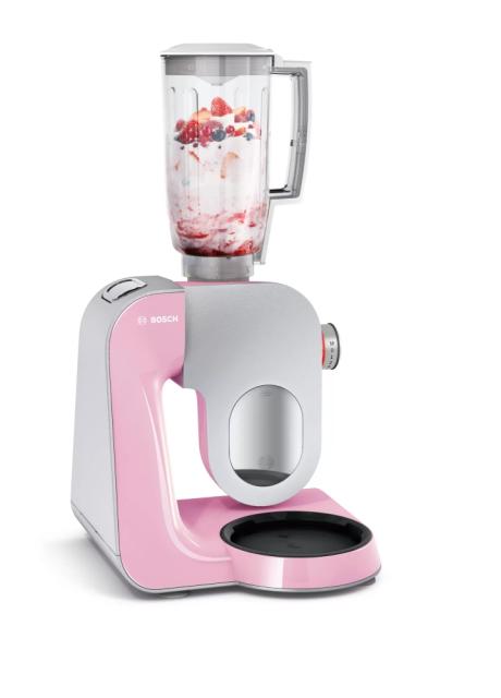 Кухненски робот Bosch MUM58K20, Kitchen machine, MUM5, 1000 W, 3D PlanetaryMixing, add. Plastic blender, Pink-Silver