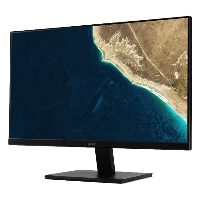 Монитор Acer V227Qbi (21.5'') IPS LED,  ZeroFrame,  Anti-Glare, 4ms, 100M:1, 250 cd/m2, 1920x1080 FullHD, 75Hz, VGA, HDMI, EURO/UK EMEA TCO Black Acer EcoDisplay + Acer 256GB SSD PCIe