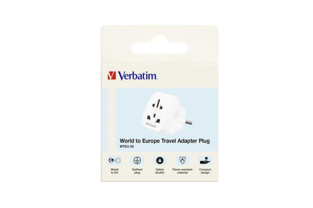 Адаптер Verbatim WTEU-02 World to Europe Travel Adapter Plug