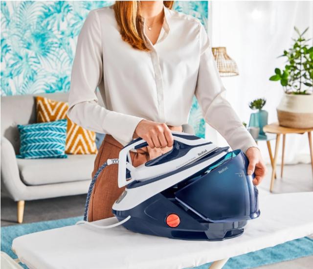 Парогенератор TEFAL GV9221E0 ProExpress Protect, blue, 2600W, electronic temp settings, 7,6bars, 140g/min, steam boost 550g/min, Durilium Airglide Autoclean Ultra Thin soleplate, AD, AO, removable water tank 1,8L, calc collector, lock system, fast he