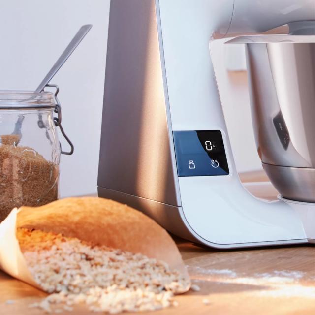 Кухненски робот Bosch MUM5XW20, Compact Kitchen Machine, MUM5 scale, 3D Planetary Mixing, 1000 W, White - champagne
