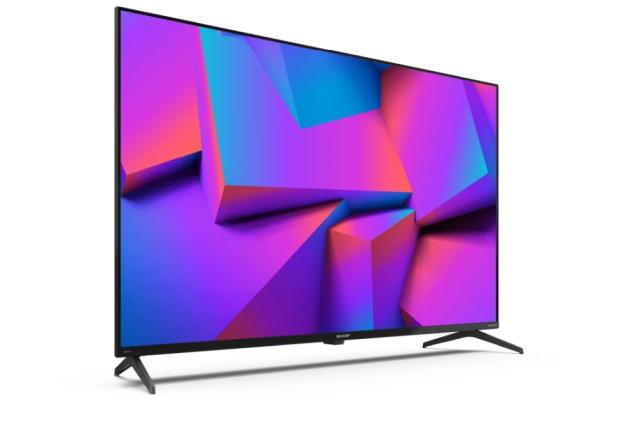 Телевизор Sharp 43FK2E, 43" LED  Linux TV, 4K Ultra HD 3840x2160 Frameless, 1 000 000:1, DVB-T/T2/C/S/S2, Active Motion 400, HARMAN/KARDON, HDR10, Dolby Digital, DTS:X, 4xHDMI 2.1, SD card, 3.5mm jack/line-out, CI+, USB, Wi-Fi, BT, LAN, Micro SD Card