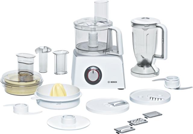 Кухненски робот Bosch MCM4200, Food processor, MCM4 Styline, 800 W, add. Citrus press, Juice extractor, Dough Tool, Liquidiser plastic, Beige - White