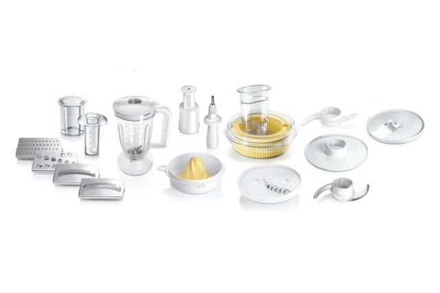 Кухненски робот Bosch MCM4200, Food processor, MCM4 Styline, 800 W, add. Citrus press, Juice extractor, Dough Tool, Liquidiser plastic, Beige - White