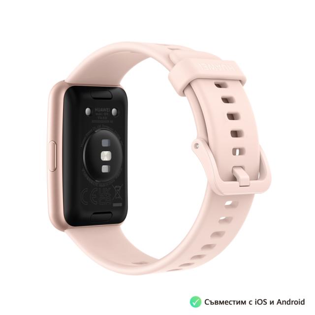 Часовник Huawei Watch Fit Special Edition Special Edition Nebula Pink, 1.64” AMOLED, 456 x 280, 5ATM, 2.4 GHz, BT 5.0, BLE, 180 mAh