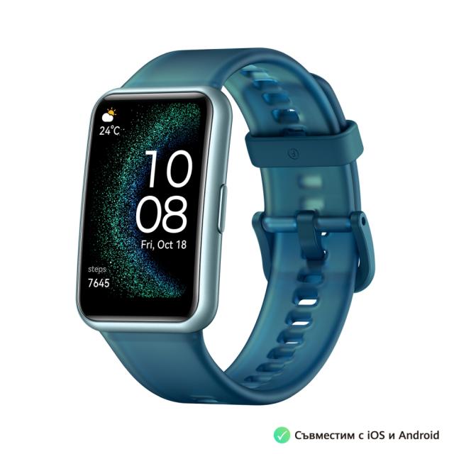Часовник Huawei Watch Fit Special Edition Forest Green, 1.64” AMOLED, 456 x 280, 5ATM, 2.4 GHz, BT 5.0, BLE, 180 mAh