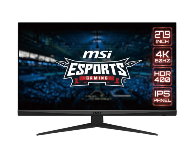 Монитор MSI G281UV, 27.9", 4K IPS Panel, 3840x2160, HDR400 10 bits, FreeSync, Anti-glare, Night Vision, Anti-Flicker, Less Blue Light, 1000:1, DP(1.2a), 2x HDMI (2.0b), Earphone out, TILT, FLAT, VESA 100, Frameless, 9S6-3CC81Q-0233