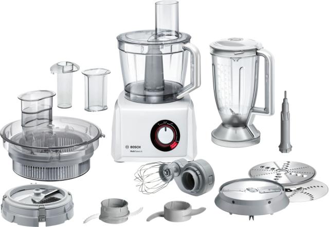 Кухненски робот BOSCH MC812W872, Food processor, MultiTalent 8, 1250 W, add.Tritan blender, Juice extractor, Dough Tool,Whiter