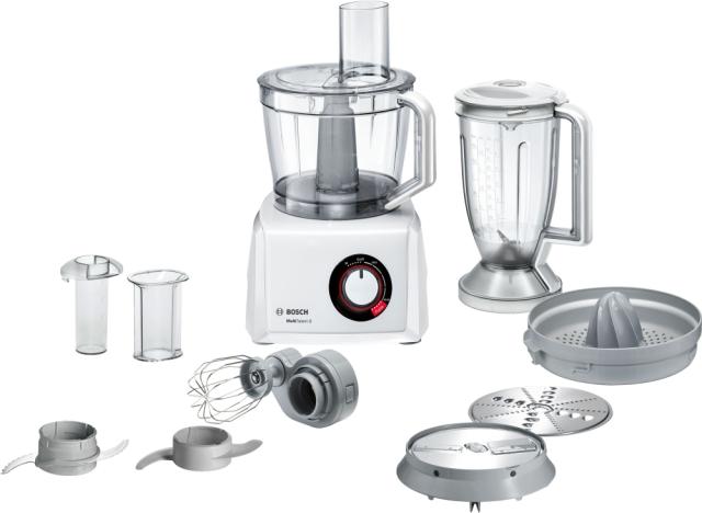 Кухненски робот BOSCH MC812W620,Food processor, MultiTalent 8, 1100 W, add. Tritan blender,Citrus press, Dough Tool, Whisk, White