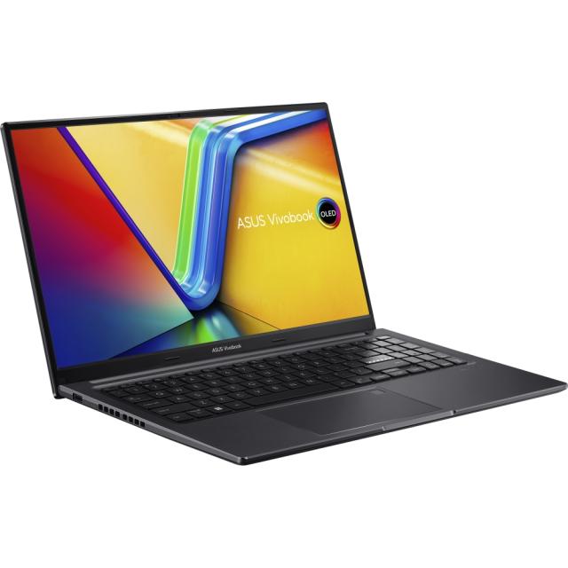 Лаптоп Asus Vivobook OLED X1505VA-OLED-L931W, INTEL I9-13900H, 15.6" FHD OLED (1920x1080), 16GB DDR4 (8ON BD.), 1 TB PCIEG3 SSD, Windows 11, Indie Black