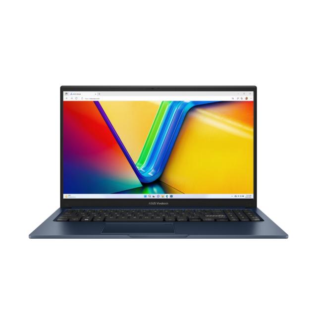 Лаптоп Asus Vivobook X1504VA-BQ512, INTEL I5-1335U, 15.6" IPS-level Panel, FHD, (1920x1080), DDR4 8GB (ON BD.), SSD 512G PCIE G3X2, No OS, Quiet Blue