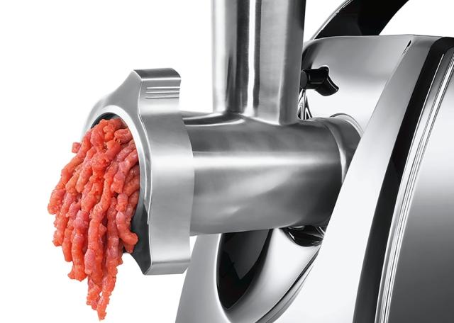 Месомелачка Bosch MFW67450, Meat mincer ProPower, 700W - 2000W, Discs: 3 / 4,8 / 8 mm; Sausage attachment; Attachment for kibbutz / meatballs; Fruit pressing attachment; Out: 3.5kg/min, Black