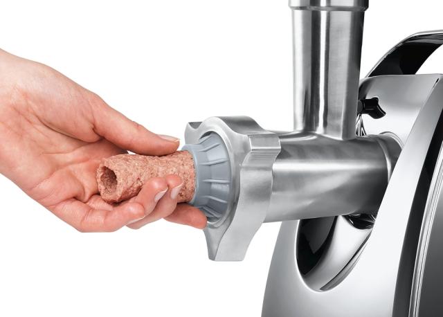 Месомелачка Bosch MFW67450, Meat mincer ProPower, 700W - 2000W, Discs: 3 / 4,8 / 8 mm; Sausage attachment; Attachment for kibbutz / meatballs; Fruit pressing attachment; Out: 3.5kg/min, Black