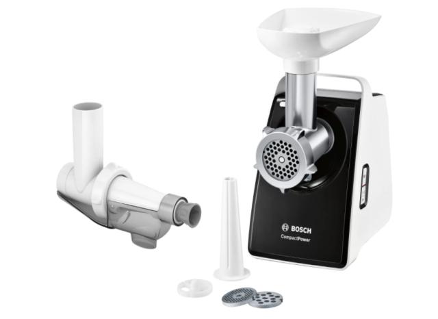 Месомелачка Bosch MFW3X15B Meat grinder, CompactPower, 500 W, White, Black