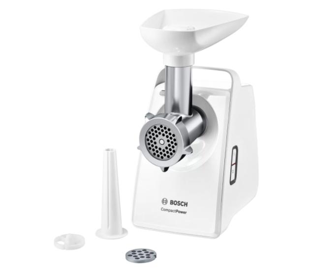 Месомелачка Bosch MFW3910W Meat grinder, CompactPower, 500 W, White