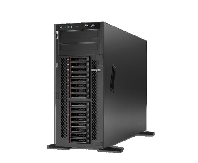 Сървър Lenovo ThinkSystem ST550, Xeon Silver 4208 (8C 2.1GHz 11MB Cache/85W), 32GB 2933MHz (1x32GB, 2Rx4 RDIMM), O/B, 9350-8i, 1x750W Titanium, XCC Enterprise , No DVD