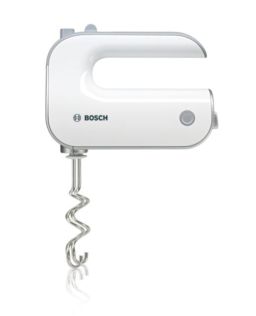 Миксер Bosch MFQ4070, Hand mixer, Styline, 500 W, White, with innovative FineCreamer stirrers,  Included blender & transparent jug, 5 speed settings, additional pulse/turbo setting, white