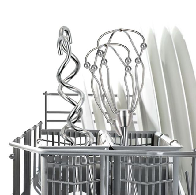 Миксер Bosch MFQ4070, Hand mixer, Styline, 500 W, White, with innovative FineCreamer stirrers,  Included blender & transparent jug, 5 speed settings, additional pulse/turbo setting, white
