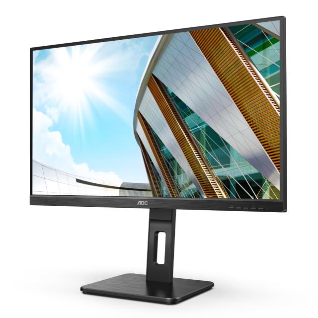 Монитор AOC 27P2Q, 27" (68.58 cm) WLED IPS, 75Hz, 4ms (GtG), 50M:1, 300 cd/m², VGA, HDMI, DisplayPort, 3x USB 3.2